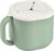 BÉABA Taza de Silicona para Comida de Bebé, Taza para Niños, Vajilla para Niños, Taza para la Merienda, Tapa Extraíble, Materiales Saludables, 460ml, Pick ‘n’ Snack, Verde Salvia