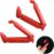 Bebé cinturón de Seguridad Clip, Hebilla De Clip De Cinturón De Seguridad para Niños De Coche, Asiento de Coche cinturón de Seguridad Ajustador niños Cinturones de retención Clip, Rojo, 2 PCS