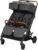 Bebeconfort Mane, Carrito Gemelar, 0-22 kg, Plegado Automático, Reclinación Total, Barras De Seguridad Giratorias, Arnés 5 Puntos, Ventana De Malla, Burbuja Impermeable, Cesta (8 kg), Mineral Graphite