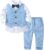Bebés 3 Piezas Trajes de Bautizo Niños Infantil Camisa con Pajarita + Pantalones + Chaleco Caballero Formal Manga Larga Conjunto de Ropa Bautismo Boda Ceremonia