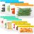 Bolsa de Conservación de alimentos Reutilizable para Frutas, Vegetales y Sandwich, Bolsa de Congelación Zip