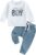 Carolilly – Conjunto de ropa infantil de 2 piezas, sudaderas de manga larga + pantalón elástico (0-3 años)