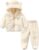 Chaqueta de Lana para bebé recién Nacido, Ropa de Invierno, Abrigo con Capucha, Tops con Orejas de, Pantalones, suéter, Conjunto de 2 uds. Abrigo Mangas