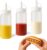 CHEFZOCO Salsera de plástico, Bote para salsas, Biberones de Cocina de Plástico, Dispensador de salsas, Apto para lavavajillas, Cumple norma UNE-EN 12875, Libre de BPA, Capacidad 300 ml, 3 unidades