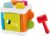 Chicco Multi Cubo Encajable, Juguete de Encajar y Martillo 2en1, Juguete Clasificador con 4 Formas Geométricas, 2 Bolas y Martillo de Juguete, Cubo Multiactividad, para Bebés de 10 Meses a 3 Años
