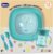 Chicco Set Vajilla Bebé, Contiene 1 Taza, Conjunto de 1 Tazón y 1 Plato Plano y Cubiertos, Tenedor y Cuchara, Set Destete Niños, 12M+, Azul