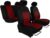 Cuero Artificial Rojo 5-Silla Fundas de Asiento para el Coche Cubiertas de Auto Delantero y Trasero Accerios Interiores Protector