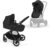 CYBEX Gold Sillita de paseo EOS 2-en-1, Sistema de viaje, Desde el nacimiento hasta 22 kg (aprox. 4 años), Negro (Moon Black)