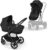 CYBEX Gold Sillita de paseo EOS Lux 2-en-1, Sistema de viaje, Desde el nacimiento hasta 22 kg (aprox. 4 años), Moon Black