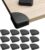 DAWRIS 12 PCS Protector Esquinas Bebe Negro Esquineras Protectoras Bebe, Protector Esquinas Muebles Cantoneras para Esquinas Kit Seguridad Bebes Hogar, Autoadhesivo Protege Esquinas Bebe