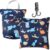 DBTW 2 Piezas Bolsa Húmeda Reutilizable, Cremalleras/Botones Bolsa de Pañales para Bebé, Bolsa Impermeable Bebe con 2 Ganchos, Azul Marino Bolsa Ropa Mojada Piscina para Viaje Gym Playa