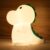 dinosaurio Luz Nocturna Infantil,7 Color Luz Quitamiedos Infantil, dinosaurio para Niñas,Recargable Lámpara de Noche LED,Silicona Luz Bebe Nocturna,Niños Regalo para Dormitorio (A)