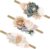 DRESHOW 3 Piezas Diademas De NNailon Para Niña Bebé Banda Elástica Para el Pelo Con Flores Lazos Accesorios Para el Cabello Para Recién Nacido Niño Pequeño