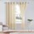 DWCN Sheer Voile Cortina transparente con ojales, 2 piezas, para salón, habitación de bebé, dormitorio, beis, 210 x 132 cm (alto x ancho)