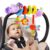 Espiral Carro Bebe Juguetes – Juguete Colgante Espiral Actividades con Sonajero, Juguetes Recien Nacido 0 3 6 12 Meses, Peluches para Bebes Niños y Niñas Regalos Originales, Morado Elefante