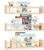 Estantería Infantil Juego de 3 Piezas Estantería Flotante de Pared para organizar Libros y Juguetes, Estante Expositor Colgante para Dormitorio, salón y habitación Infantil