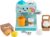 Fisher-Price Ríe y aprende Máquina de café con accesorios de cafetería, juguete educativo con sonidos, para bebés +1 año, versión español + portugués + italiano + inglés (HYT02)