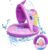Flotador Bebe Inflable,Flotador de Natación Bebé,Flotador de Piscina Bebé,Flotador de Natación con Dosel,Círculo de Natación con Asiento,Anillo Flotador para Bebe,para Niños 1-4 Años