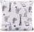 Funda de cojín decorativa para niños, 40 x 40 cm, 1 paquete de fundas de almohada para cochecito de bebé, algodón orgánico con cremallera, color blanco