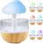 Humidificador de nubes de lluvia con luz nocturna: lluvia nube humidificador cascada lámpara, humidificador 3 en 1/difusor de aceites esenciales/luz nocturna de 7 colores, escritorio, fuente, mesita