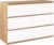 IDMarket TOMI – Cómoda de 6 cajones 110 cm, madera de haya, blanca