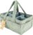 IXTIX Organizador de pañales para bebé, 38 x 25,4 x 17,8 cm, organizador con diseño de pared divisoria y asa cómoda, bolsa para cambiadores, cesta para habitación de bebé, organizador de coche (verde