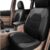 JNNJ 4 Piezas Juego Completo De Fundas De Asiento para Coches, Cubreasientos Delanteros De Malla, Fundas Asientos Delanteros Coche, Juego Completo Protectores Asiento para Coche Cuero(Negro)