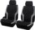 JNNJ 4 Piezas Protector Universal para Asiento de Coche, Protector de Asiento Delantero para Conductor y Copiloto, Fundas Coche Asientos Accesorios Universales para SUV Camión Transportar(Gris)
