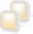 Jsdoin 2 Piezas Luz Nocturna Infantil, Luz Noche con Sensor de Luz, Brillo Regulable LED Luz Nocturna para Habitación de Niños, Pasillo, Escalera, Cocina, Habitación, Sala, Blanco Cálido