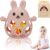 Juguetes Montessori Bebes 0-3-6-12 Meses Educativos, Juguete de pelota para bebé, Juguetes Bebes 1 año, Juguetes Sensoriales Bebe Sonajero rosa
