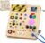 Juguetes Niños 1 año Montessori Busy Board con 13 Interruptores y 24 Luces LED Sensoriales Actividades de Madera Regalo Motricidad Fina Bebés y Niños pequeños de 1 2 3 4 años Regalo Niñas 1 año 2 años