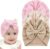 katmerio 3 gorros turbantes para bebé y niña, recién nacidos, lindos elásticos, suaves y elásticos, con lazo, gorros para bebés recién nacidos, bebés pequeños, color, 6 meses