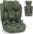 KikkaBoo i-Pass Silla de coche, Grupo 1/2/3, 9-36 kg (76-150 cm), Silla coche bebé y niños, Reposacabezas 13 posiciones, 15 meses a 12 años, Cadeira Auto, Verde Militar