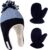 LACOFIA Conjunto de Gorros y Manoplas de Vellón cálido para Bebé Sombrero y Guantes de Piloto con Orejeras de Invierno para Niños Pequeños