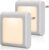 Luz de orientación nocturna Infantil con Sensor Crepuscular, Emotionlite 2 piezas Brillo Infinitamente Ajustable, para sala de niños, Escalera, Dormitorio, Cocina, Plástico, blanco cálido.