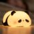 Luz Nocturna Infantil Panda: Lampara Bebe Noche con 3 Modos de Brillo, Lampara de Silicona Recargable, Luz Nocturna Temporizada con Función Táctil, Lámpara Decorativa-Regalo para Niñas & Niños
