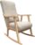 Mecedora Mod. Torino. Sillon, balancin, Mecedora Especial Lactancia, Antimanchas, Madera Haya Maciza. Fabricado en España. (Beige/Natural)