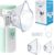 Nebulizador portátil silencioso recargable, atomización y absorción eficientes, accesorios con 2 máscaras y 1 boquilla, adecuados para adultos y niños, uso familiar y viajes