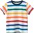 Niños Pequeños Bebés Niños Niñas Rayas Manga Corta Cuello Redondo Camisetas Tops Camisetas para Niños Camisa Blanca Niños