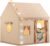 Nybhyjka Tienda De Campaña para Niños, Tienda De Campaña para Interiores con Colchón Y Luces, Tienda De Campaña para Interiores con Cabaña para Niños De 3 A 13 Años, 120 × 105 × 128 Cm