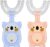 Pack de 2 Cepillos de Dientes Infantiles de Silicona en Forma de U 2-6 Años, BEPSYOM Cepillos de Dientes Infantiles en Forma de U, Cepillos de Dientes de 360 Grados para Toda la Boca