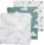 Pañales de tela Meyco – set de 3-70x70cm – puntos nube pluma – verde piedra/blanco