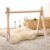 Promise Babe Arco de Juego de Madera para Bebé Gimnasio de Arco de Juego para Recién Nacido Juguetes Centro de Actividades Bebé Beige Estrellas Diseño Arco de Juego Extraíble Bebés Madera
