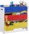 Relaxdays Estantería Infantil con Cajas, Cestas Plegables, Tubos de Metal, MDF, 62x63x28 cm, Blanco/Multi-Color