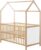 roba Cuna de Bebé en Forma de Casa 70 x 140 cm – Certificación FSC – Cama Infantil Altura Ajustable – Convertible en Cama Juvenil – Madera Bicolor