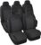 Saferide | Poliéster 5-Silla Gris Fundas de Asiento para el Coche Cubiertas de Auto Delantero y Trasero Accerios Interiores Protector