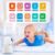 Sainlogic Video Babyphone con Cámara, Vigilabebés de Adecuado para Interiores, Pantalla LCD 1080P FHD de 5 Pulgadas, Visión Diurna y Nocturna, Temperatura y Alarma, Intercomunicador, Blanco