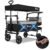 Sekey Carro Plegable con Techo para 2 niños, 150 kg, Carro de Mano, asa Deslizante, Resistente a los Golpes, Ruedas de Poliuretano con Frenos 110L, SS5050, Gris con Negro
