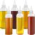Sheryl&Rain Biberones Cocina, 6 Piezas 300ml Botella de Salsa, Dispensador de Botellas de Plástico, Transparente Squeeze Bottles con Tapa para Condimentos, Líquidos Aceite Vinagre, Aceite de Oliva