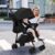 Silla de Paseo bebé, Carrito, Plegado Automático, Posición reclinada, Posición Tumbada, Ligero, 4.45kg, Impermeable, Carga Máxima 25 kg